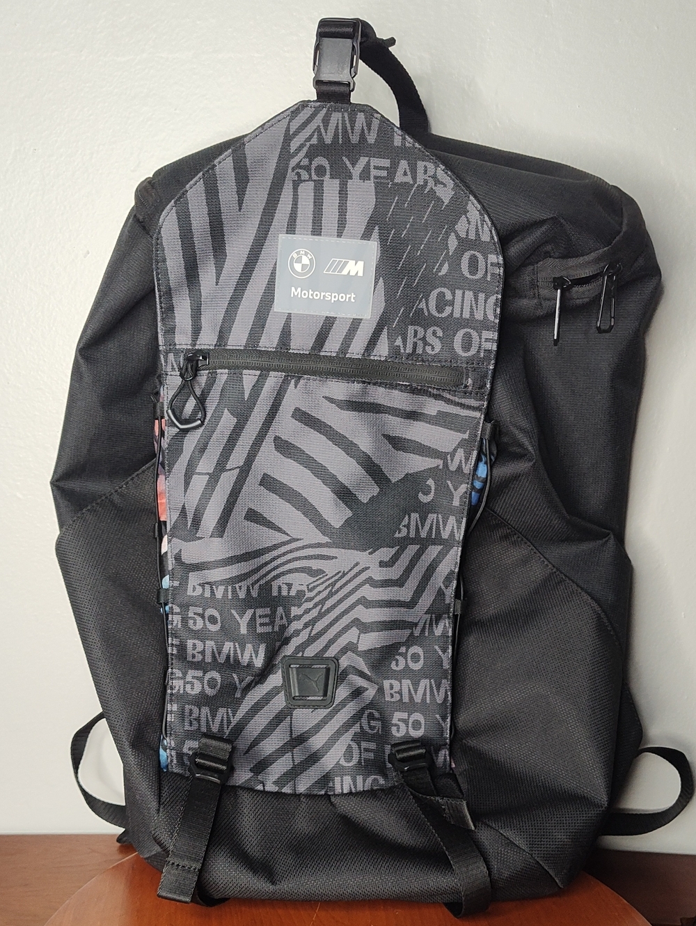 BMW Puma 50yrs Discontinued Motorsport Graphic Padded Backpack Unisex NWT